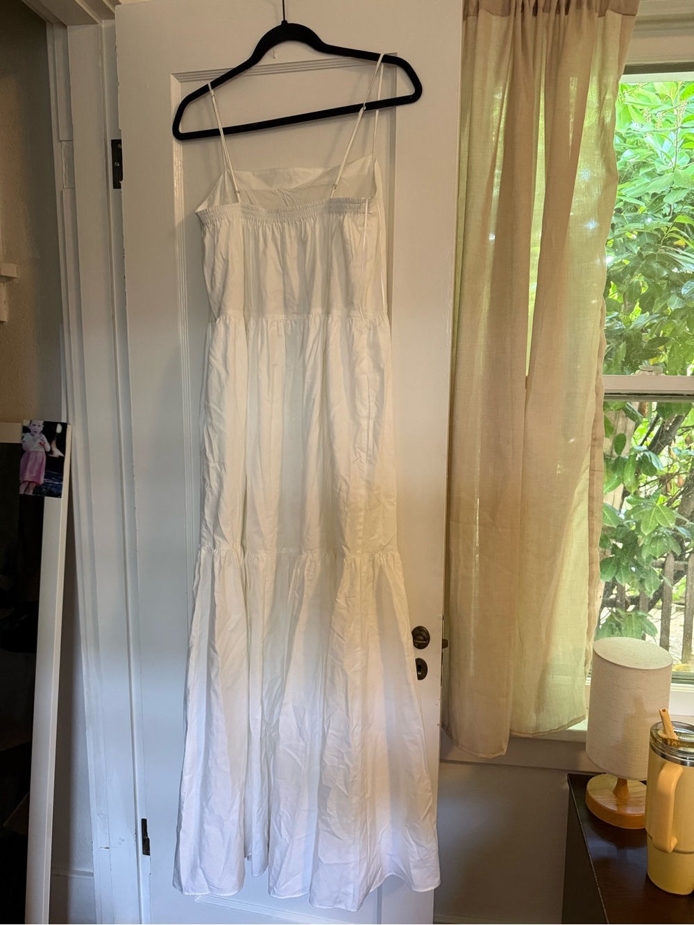 rag & bone White Maxi Spaghetti Strap Tiered Dress - Picture 4 of 8